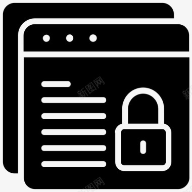 网络安全锁定网站ssl安全图标图标