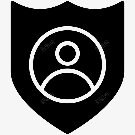 用户保护帐户安全隐私策略图标svg_新图网 https://ixintu.com 互联网安全标志图标 屏蔽 帐户安全 用户保护 配置文件安全 隐私策略