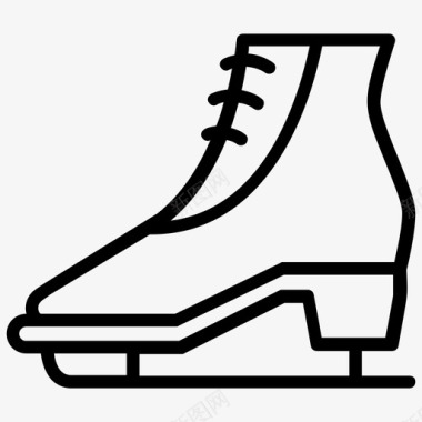 溜冰溜冰鞋爱好和兴趣线图标图标