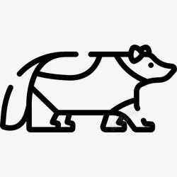 狼獾狼獾动物28直系图标高清图片