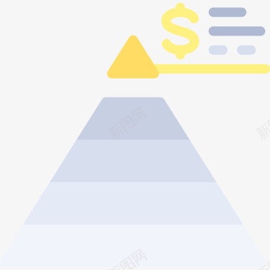 金字塔金融12扁平图标图标