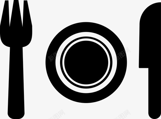 餐厅餐具场所图标图标
