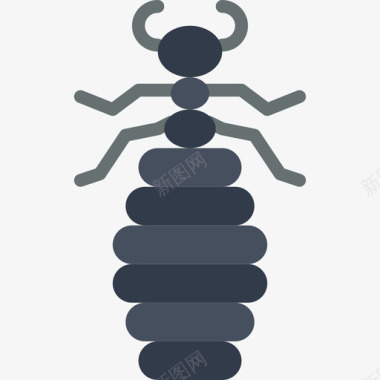 跳蚤虫子扁虱图标图标