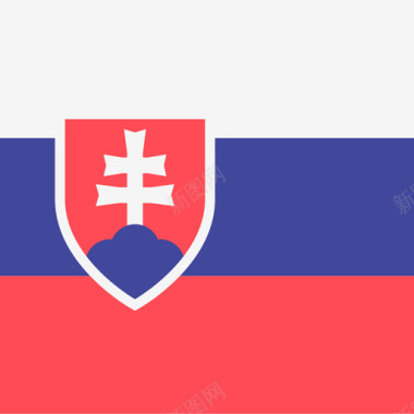 斯洛伐克国际国旗4正方形图标图标