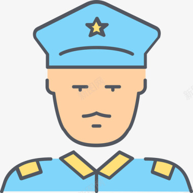 警察保安15彩色图标图标