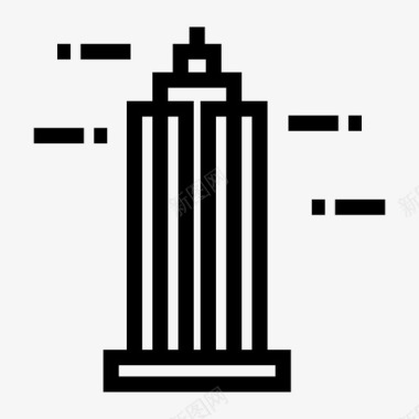 帝国大厦美国城市图标图标