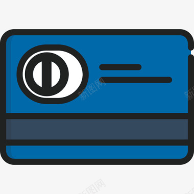 晚餐俱乐部信用卡3线性颜色图标图标
