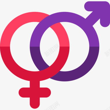 性别形状2扁平图标图标