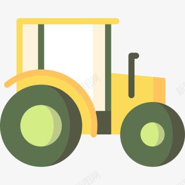 拖拉机农用6平车图标图标