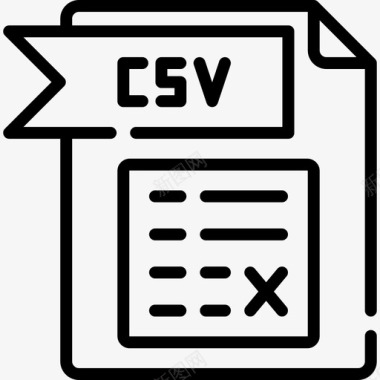 Csv文件文件夹3线性图标图标