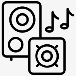 音乐系统扬声器音乐系统音箱图标高清图片