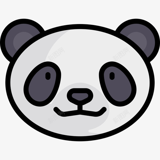 熊猫中国5线性颜色图标svg_新图网 https://ixintu.com 中国5 熊猫 线性颜色