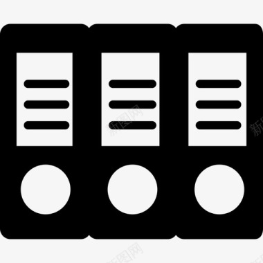 文件夹办公和商务实心图标图标