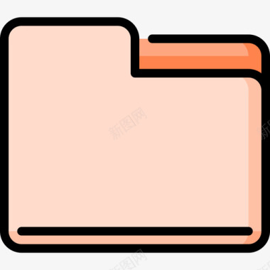 文件夹ui4线性颜色图标图标