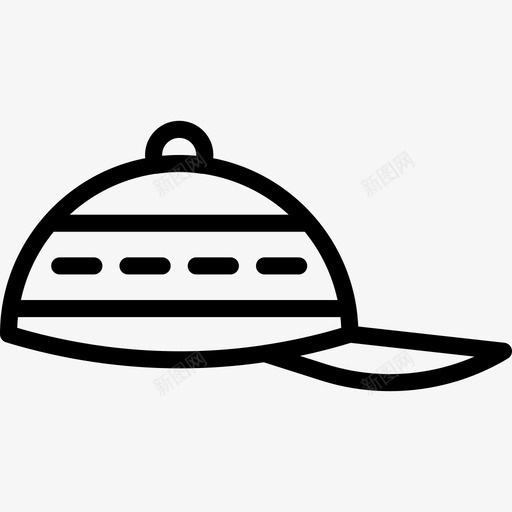 棒球帽男士配件2直线型图标svg_新图网 https://ixintu.com 棒球帽 男士配件2 直线型