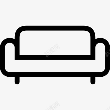 沙发家用电器和家具直线型图标图标