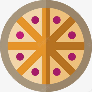 披萨生日派对14平铺图标图标