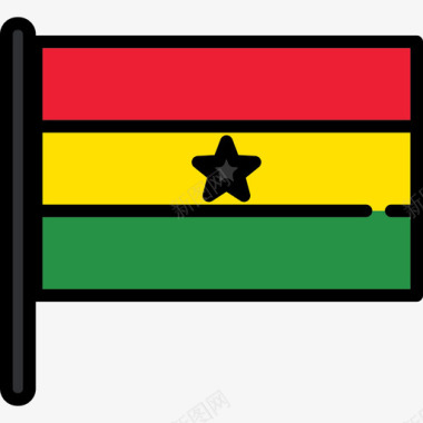 加纳国旗收藏2桅杆图标图标
