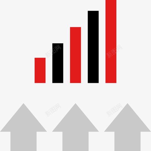 统计信息图形红色平坦图标svg_新图网 https://ixintu.com 信息图形红色 平坦 统计