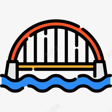 Bridge澳大利亚4线性颜色图标图标