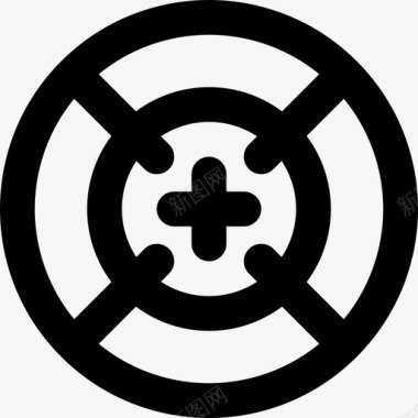 目标陆军徽章4轮廓图标图标