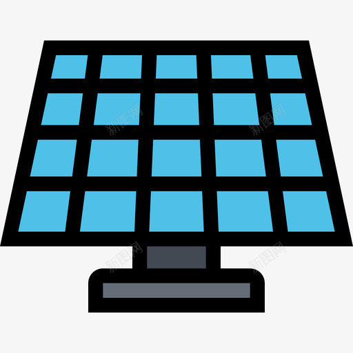 太阳能电池板生态10彩色图标svg_新图网 https://ixintu.com 太阳能电池板 彩色 生态10