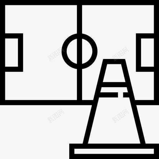 足球场足球元素线性图标svg_新图网 https://ixintu.com 线性 足球元素 足球场