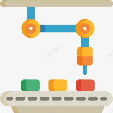 工业机器人工业过程平板图标图标