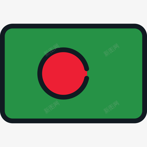 孟加拉国旗帜系列4圆形矩形图标svg_新图网 https://ixintu.com 圆形矩形 孟加拉国 旗帜系列4
