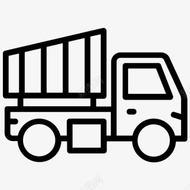 自卸卡车运输卡车翻斗车图标图标