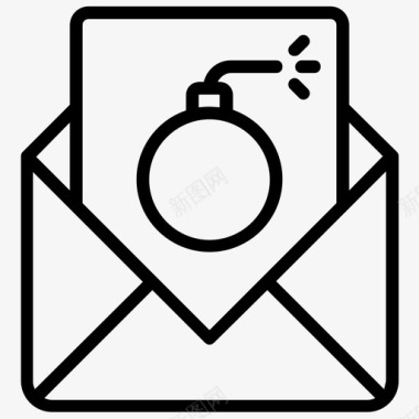 垃圾邮件恶意邮件威胁信息图标图标