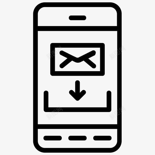 来电手机短信短信图标svg_新图网 https://ixintu.com 手机短信 来电 短信 社交媒体线路图标