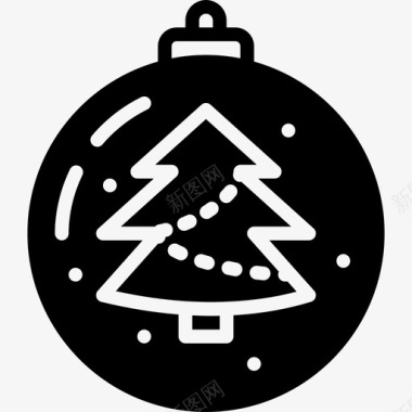 圣诞饰品冬季3填充图标图标
