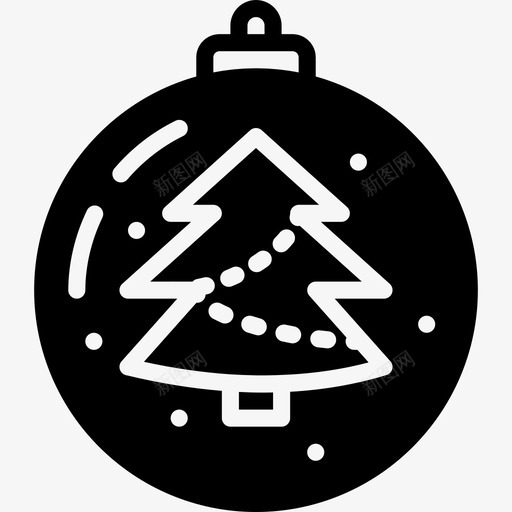 圣诞饰品冬季3填充图标svg_新图网 https://ixintu.com 冬季3 圣诞饰品 填充