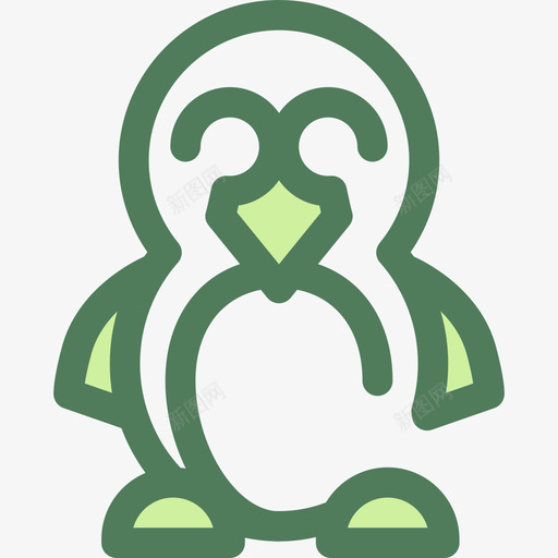 Linux徽标4verde图标svg_新图网 https://ixintu.com Linux verde 徽标4