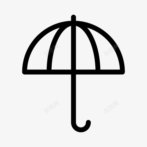 伞预报保护图标svg_新图网 https://ixintu.com 伞 保护 天气图标 网络用户图标 雨 预报