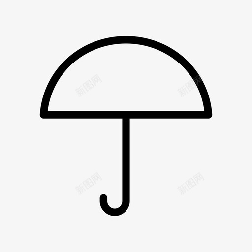伞保护下雨图标svg_新图网 https://ixintu.com 下雨 伞 保护 天气 界面线图标