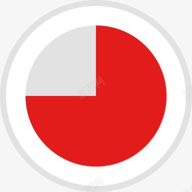 统计信息图形红色3平坦图标图标