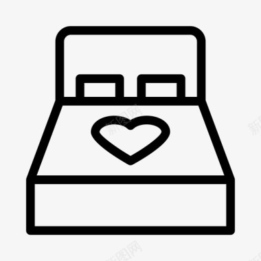 爱的床心浪漫图标图标