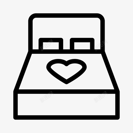 爱的床心浪漫图标svg_新图网 https://ixintu.com 心 浪漫 爱情和浪漫 爱的床