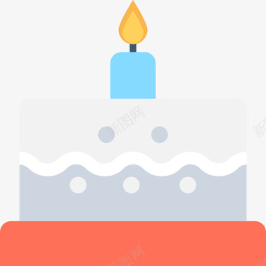 生日蛋糕食物17扁平图标图标