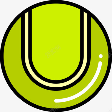网球运动器材3线颜色图标图标