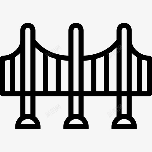 桥城市景观2线形图标svg_新图网 https://ixintu.com 城市景观2 桥 线形