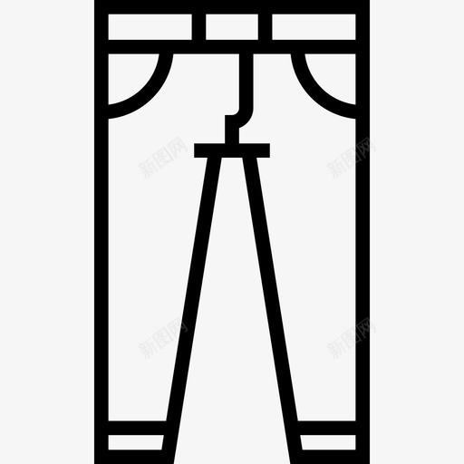 长裤时髦款式9直筒图标svg_新图网 https://ixintu.com 时髦款式9 直筒 长裤