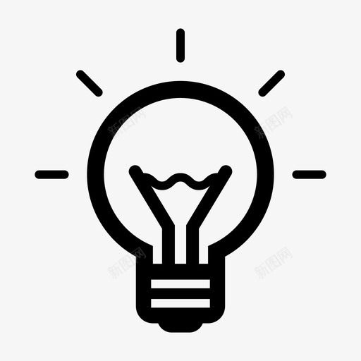 创意电力创新图标svg_新图网 https://ixintu.com 业务1 创意 创新 灯泡 电力 解决方案