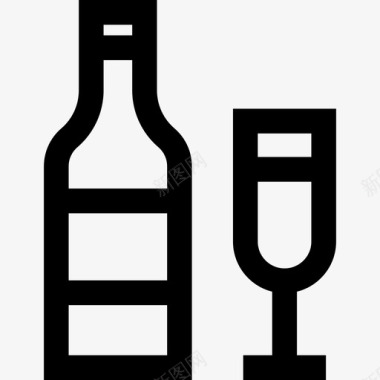 葡萄酒11号餐厅直系图标图标