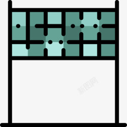 排球网运动器材3线颜色图标图标