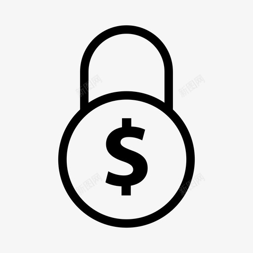 锁定关闭财务图标svg_新图网 https://ixintu.com 关闭 安全 财务 资金 锁定