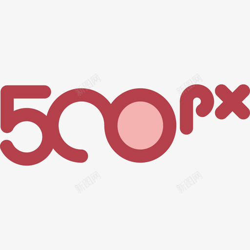 500px徽标5红色图标svg_新图网 https://ixintu.com 500px 徽标5 红色