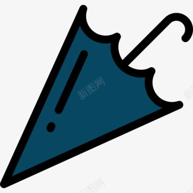 雨伞时髦款式8线形颜色图标图标